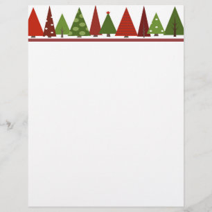 Christmas Trees Christmas Letter Paper