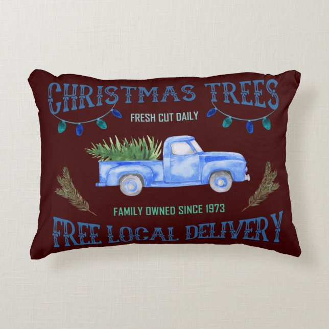 CHRISTMAS TREES DECORATIVE CUSHION (Front)