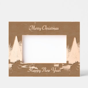 Christmas Trees Engraved Frame