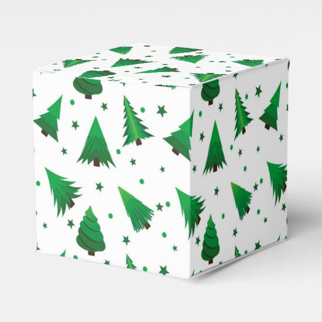 Christmas Trees Favour Box (Front Side)