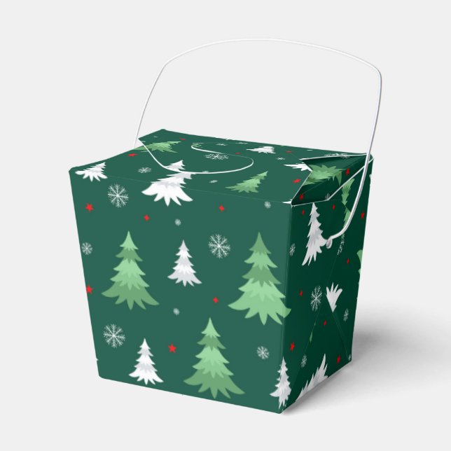 Christmas Trees Favour Box (Front Side)