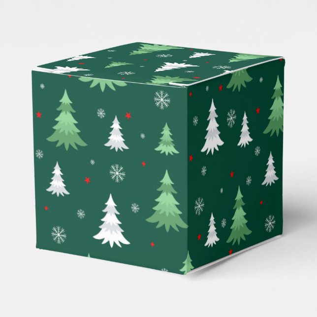 Christmas Trees Favour Box (Front Side)