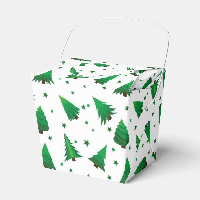 Christmas Trees Favour Box (Front Side)
