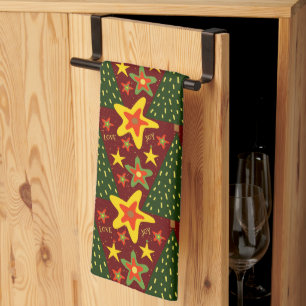 Christmas Trees Fun Festive Cool Christmas Tea Towel