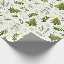 christmas trees gift wrapping papers