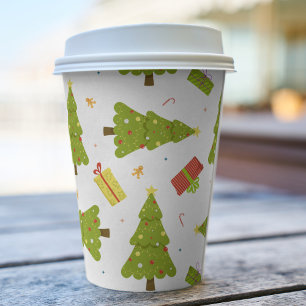 Christmas Trees Gifts Modern Whimsical Cute Winter Paper Cups