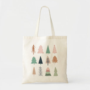 Christmas Trees Girly Collage Tote Bag