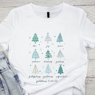 Christmas Trees Green Fruit of the Spirit Faith Tri-Blend Shirt