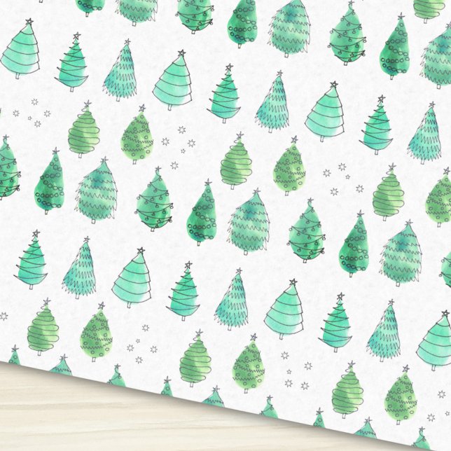 Christmas Trees Green  Tissue Paper (Creator Uploaded)