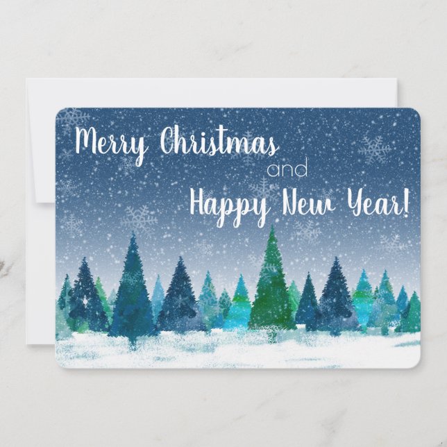 Christmas Trees Holiday Card (Front)