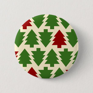 Christmas Trees Holiday Pattern 6 Cm Round Badge
