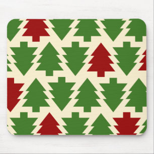 Christmas Trees Holiday Pattern Mouse Mat
