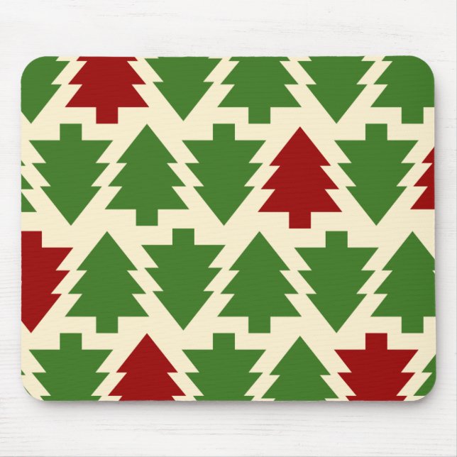 Christmas Trees Holiday Pattern Mouse Mat (Front)