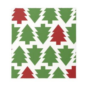 Christmas Trees Holiday Pattern Notepad