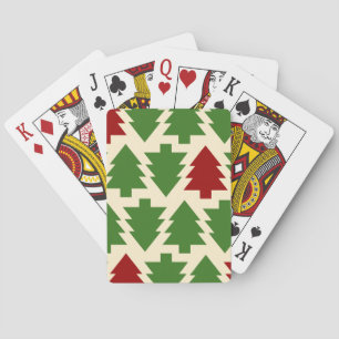Christmas Trees Holiday Pattern Playing Cards