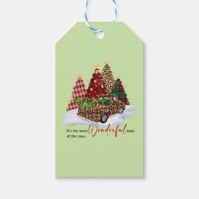Christmas Trees Holiday Season Gift Tags (Front)