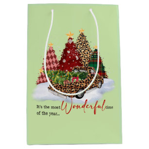Christmas Trees Holiday Season Medium Gift Bag