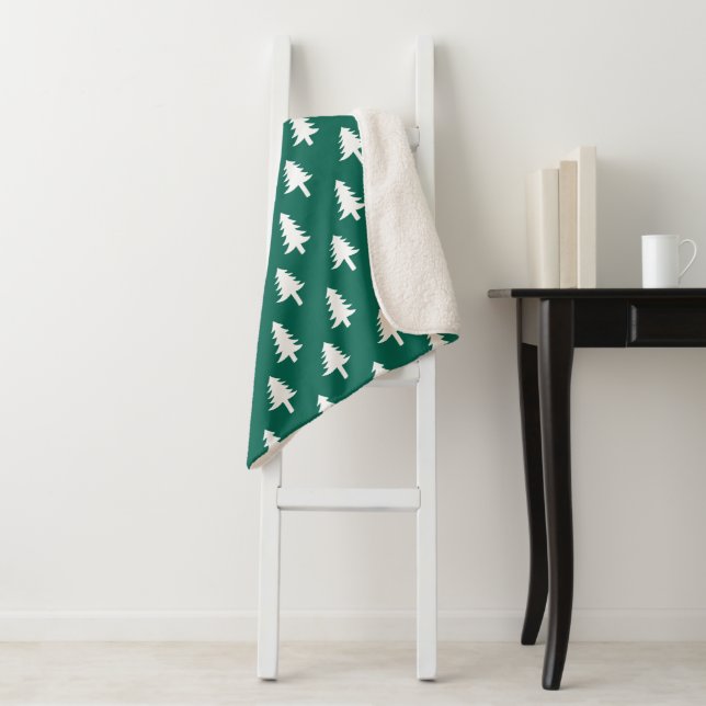 Christmas Trees | Holiday Sherpa Blanket (In Situ)