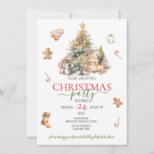 Christmas Trees Holiday Trees Invitation