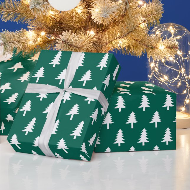 Christmas Trees | Holiday Wrapping Paper in Green (Holidays)