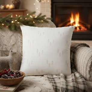 Christmas Trees in white Cushion