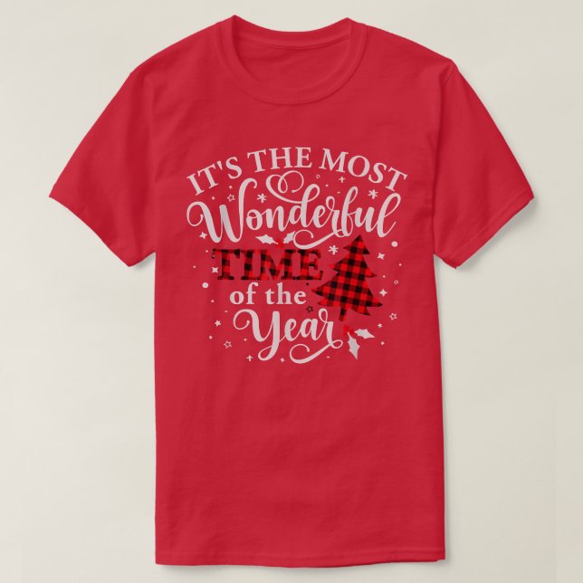 Christmas Trees Its The Most Wonderful Time Of The T-Shirt (Design Front)