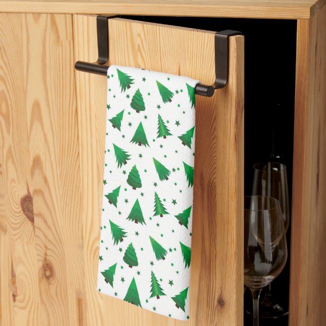 Christmas Trees Kitchen Towel (Thirds Fold)