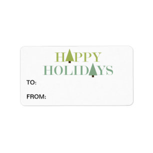 Christmas Trees Label