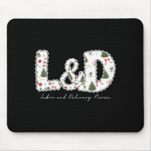 Christmas Trees Labor And Delivery Nurse Xmas Gift Mouse Mat
