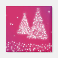 Christmas Trees made out of Snowflakes