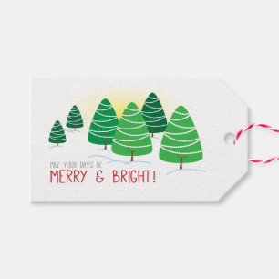 Christmas Trees, May Your Days Be Merry Gift Tags