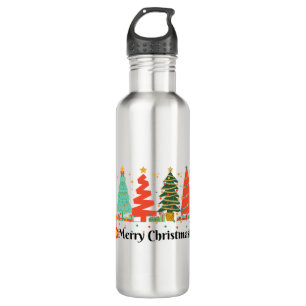 Christmas Trees Merry Christmas 710 Ml Water Bottle