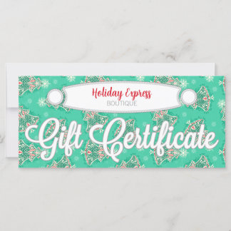 Christmas Trees on Mint - Custom Gift Certificate