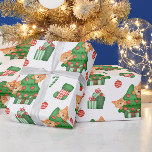 Christmas Trees, Ornaments and Cats  Wrapping Paper