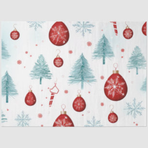 Christmas Trees Ornaments Snowflakes Christmas Tissue Paper