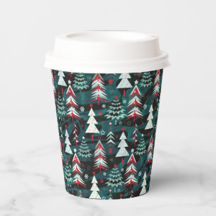 Christmas trees. paper cups