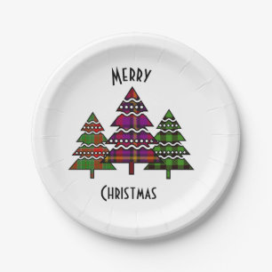 Christmas Trees Paper Plate