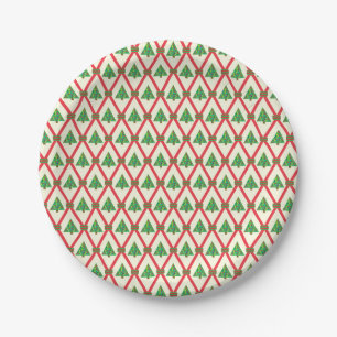 Christmas Trees Paper Plate
