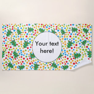 Christmas trees pattern beach towel