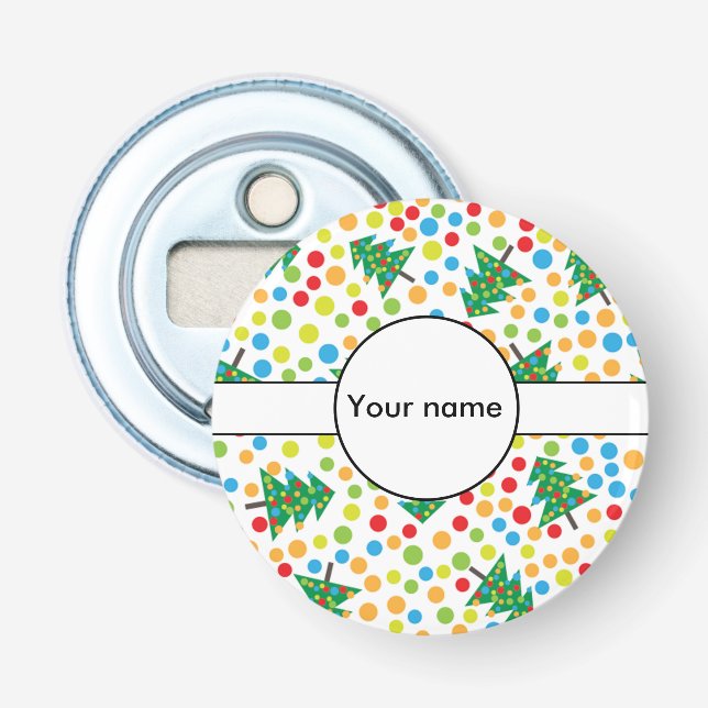 Christmas trees pattern bottle opener (Front)