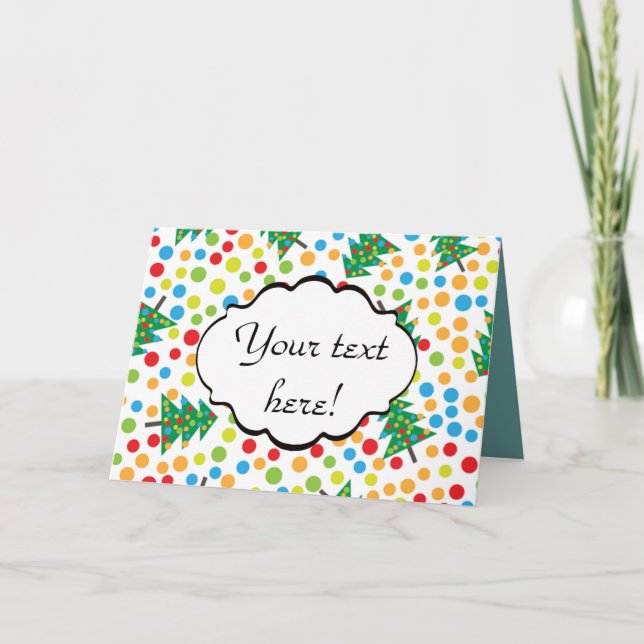 Christmas trees pattern card (Front)