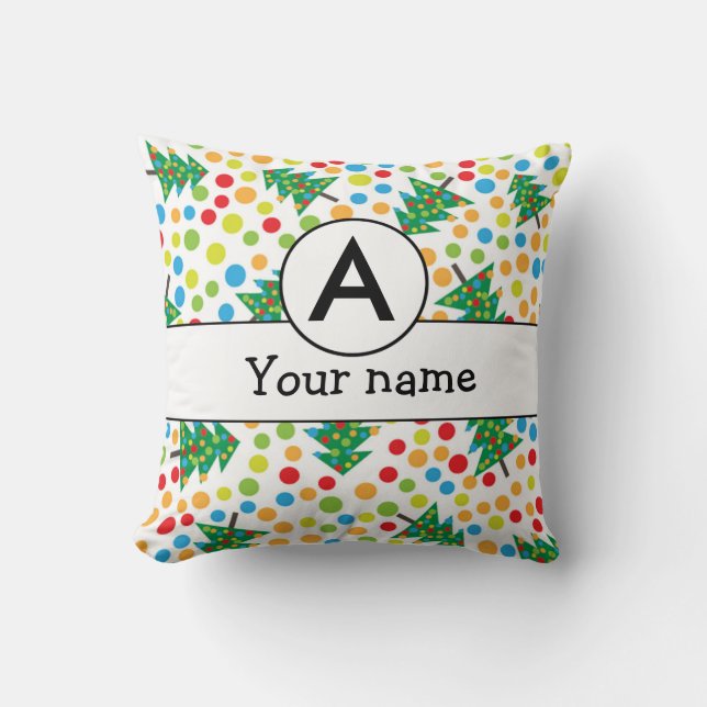 Christmas trees pattern cushion (Front)