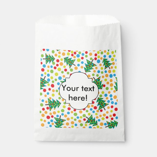 Christmas trees pattern favour bags (Front)