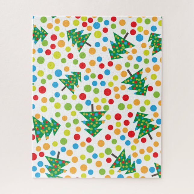 Christmas trees pattern jigsaw puzzle (Vertical)