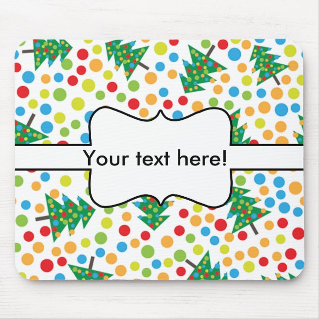 Christmas trees pattern mouse mat (Front)