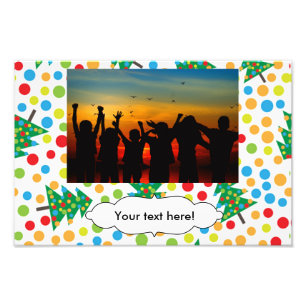 Christmas trees pattern photo print