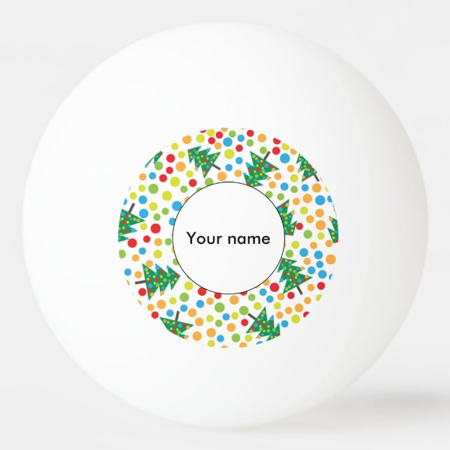 Christmas trees pattern ping pong ball (Front)