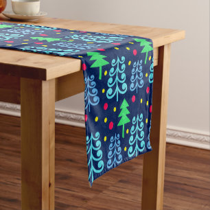 Christmas Trees Pattern Short Table Runner