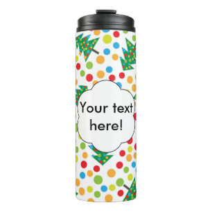 Christmas trees pattern thermal tumbler