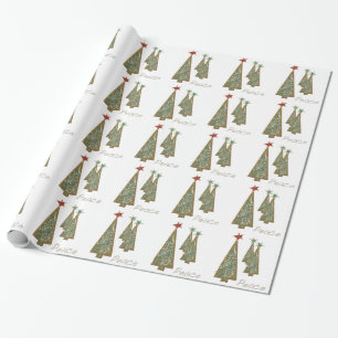 Christmas Trees-Peace Wrapping Paper